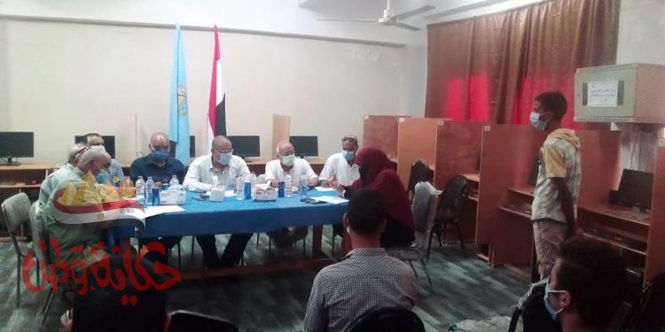 النيلي يترأس لجنة المقابلات الشخصية للطلاب المتقدمين للالتحاق بقسم بترول مدرسة مطروح الصناعية