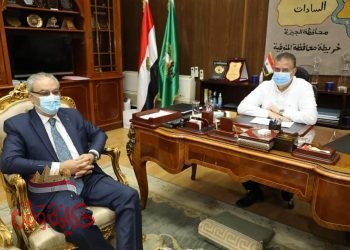 بالصور :محافظ المنوفية يلتقي رئيس شركة غزل شبن الكوم