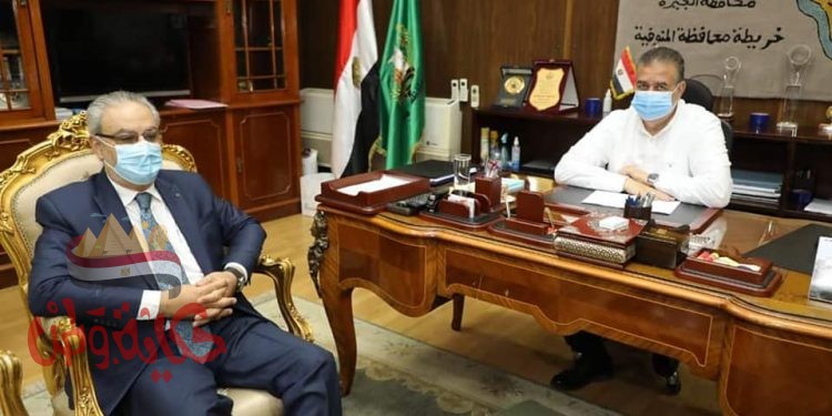 بالصور :محافظ المنوفية يلتقي رئيس شركة غزل شبن الكوم