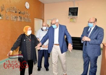 رئيس جامعة المنصورة يتفقد التجهيزات النهائية لمركز ذوى الإعاقة