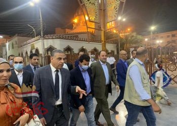 صبحي والفقي في جولة بالممشي السياحي بكورنيش سوهاج