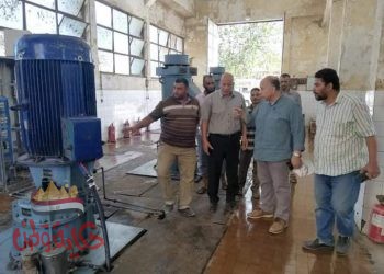 جوله تفقديه لرئيس مصلحه الميكانيكا والكهرباء للاطمئنان على المحطه