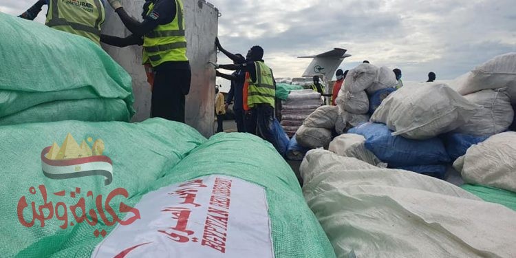 197 طن من المساعدات الغذائية والإغاثية إلى شمال وجنوب السودان