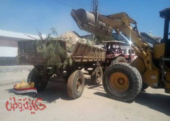 رفع ١٣٠ طن من القمامة وصيانة ٥٥ كشاف بمركز ومدينة حوش عيسى