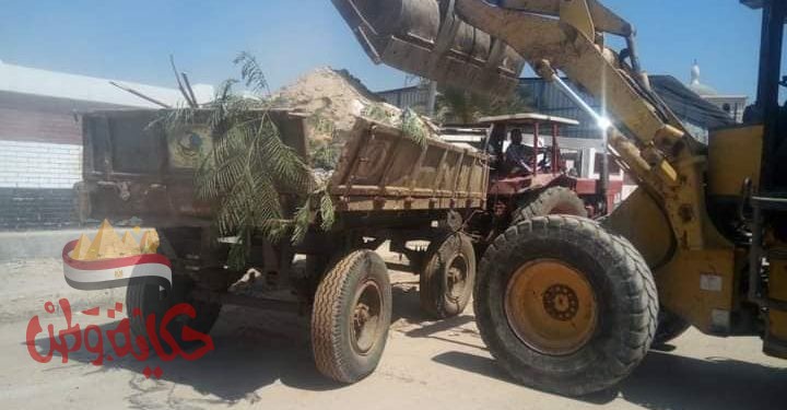 رفع ١٣٠ طن من القمامة وصيانة ٥٥ كشاف بمركز ومدينة حوش عيسى