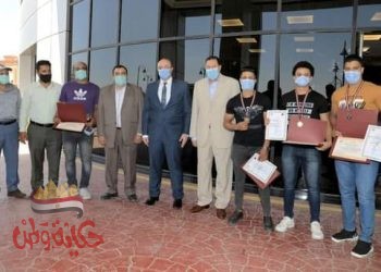 غنيم يُكرًم أبطال المشروع القومي للموهبة والبطل الرياضي من أبناء بني سويف