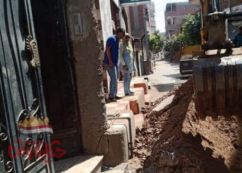 المنوفيه : البدء فى اعمال خطط الرصف بقري المركز والمدينة
