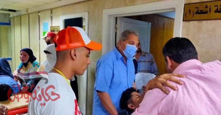 وكيل وزارة الصحة بمطروح يستقبل حادث الملاهي بمطروح بمستشفى مطروح العام