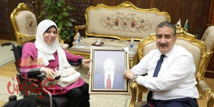 بالصور : محافظ المنوفية يستقبل عدد من ذوي الهمم