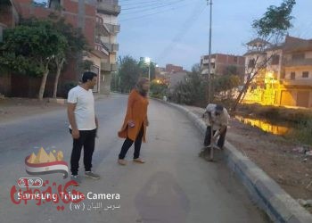 بناء علي تعليمات محافظ المنوفيه بتطوير الترع