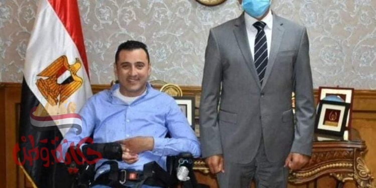 صبحى “يلتقى بالبطل العالمى السباح المصرى ولاء حافظ