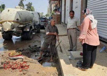 بالصور أعمال تسوية وتمهيد الشوارع والطرق بمركز اشمون بالمنوفية