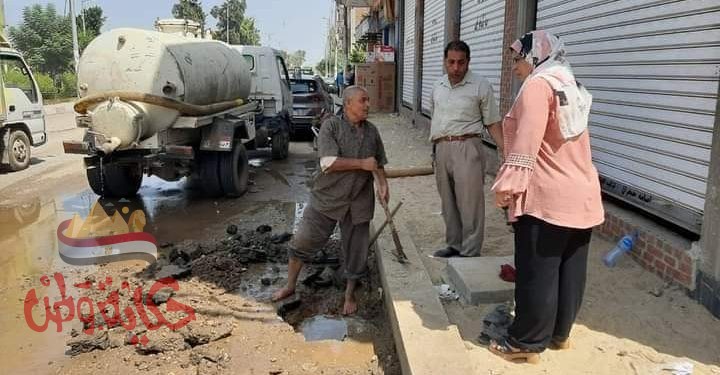 بالصور أعمال تسوية وتمهيد الشوارع والطرق بمركز اشمون بالمنوفية