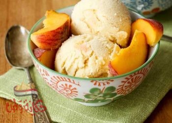 آيس كريم الخوخ 