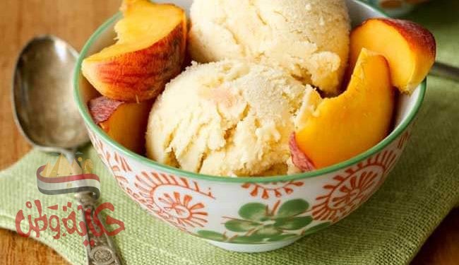 آيس كريم الخوخ 