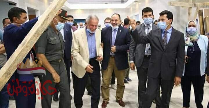 صبحي” ورئيس الأتحاد الدولي لليد ورئيس الهيئة الهندسية يتفقدون الأعمال الإنشائية بالصالة المغطاة باستاد القاهرة