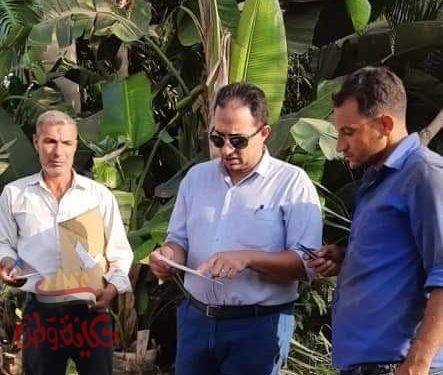 التنبية على منتفعي أراضى طرح النهر بمدينة القناطر الخيرية