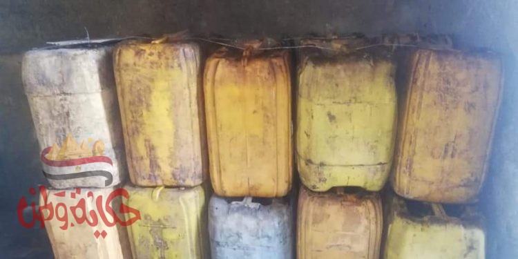 عبوات زيت طعام مجهول المصدر بشبرقاص غربي