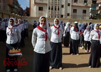 بنات تجارة سيدي سالم  الأولي علي مستوي الجمهورية في مسابقة المرشدات