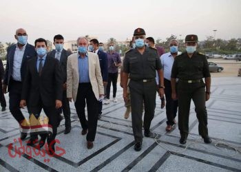 صبحى يتفقد الصالة المغطاة باستاد القاهرة