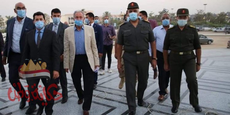 صبحى يتفقد الصالة المغطاة باستاد القاهرة