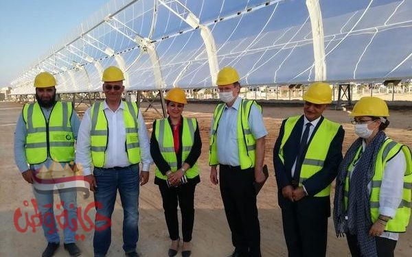 سفير الاتحاد الأوروبى فى زيارة مركزات الطاقة الشمسية التابعة لأكاديمية البحث العلمى ببرج العرب