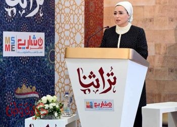 “انتصار السيسى” من معرض تراثنا تحية شكر للأيدي المصرية المبدعة