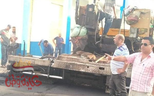 تكثيف أعمال الرصف بقرية بطورس بأبوحمص