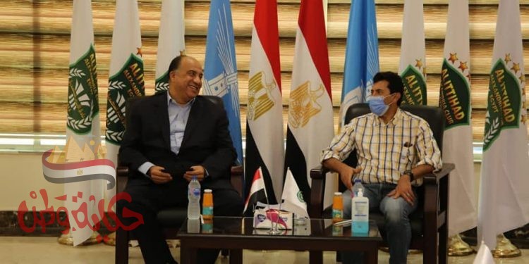 “صبحى”يتفقد الفرع الجديد لنادي الاتحاد السكندري بارض الغابة