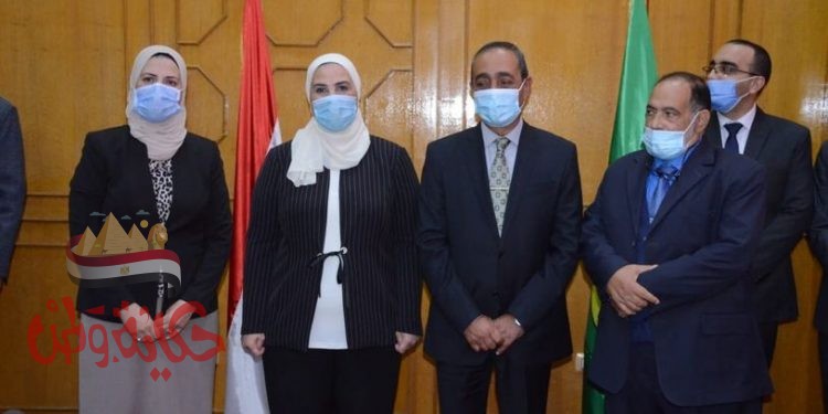 القباج وبشارة يضعان حجر الأساس لمستشفي الحكيم الخيري بالشيخ زايد في الإسماعيلية