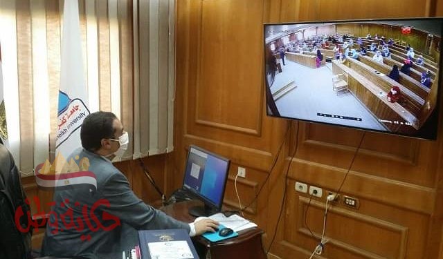رئيس جامعة كفر الشيخ يلتقي بالطلاب في أول ايام العام الدراسي