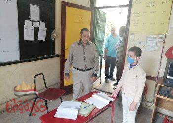  كفرالشيخ : مدير عام تعليم سيدي سالم يتفقد مدرسة الحدادي الابتدائيه