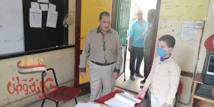 كفرالشيخ : مدير عام تعليم سيدي سالم يتفقد مدرسة الحدادي الابتدائيه