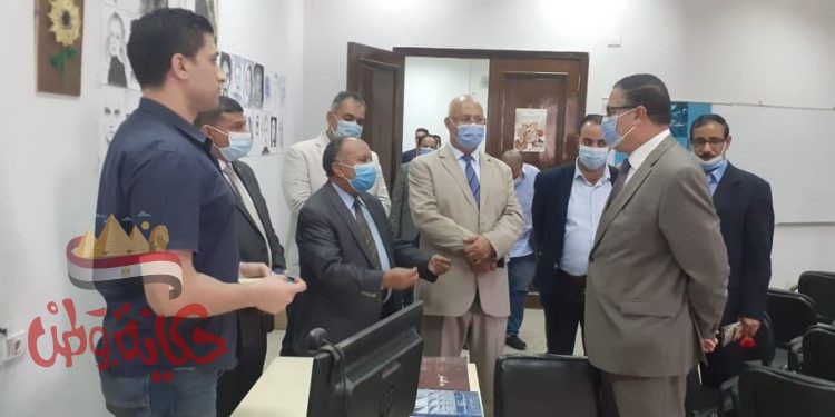 رئيس جامعة بنها يتفقد خدمات سفارة المعرفة بجامعة بنها