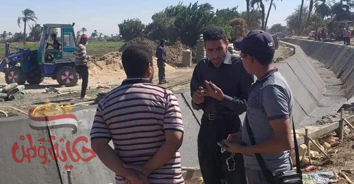 المتابعة الميدانية للمشروع القومى لتأهيل الترع ببنى سويف