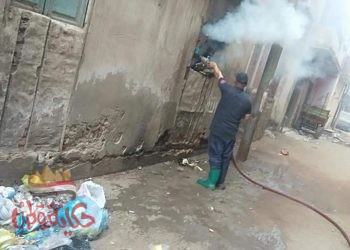 نشوب حريق في أحد البيوت المهجورة في طه الحكيم