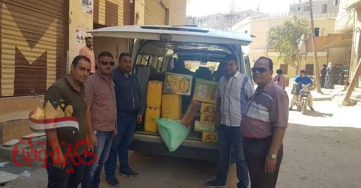 الفيــــــوم : ضبـــط زبيب منتهى الصلاحية وزيت مجهول المصدر بأحد المطاعم ببندر الفيوم ثان