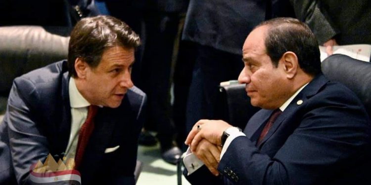 تلقى السيد الرئيس عبد الفتاح السيسي صباح اليوم اتصالاً هاتفياً من السيد جوزيبي كونتي رئيس وزراء إيطاليا”.