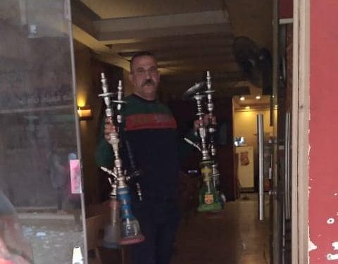 غلق وتشميع كافيه ماسه بحى تان طنطا لمخالفة قوانين الدولة