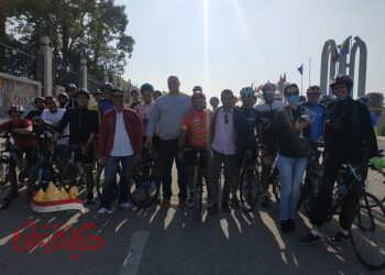 جامعة حلوان تنظم «ماراثون» سباق دراجات هوائية لطلاب الجامعة.