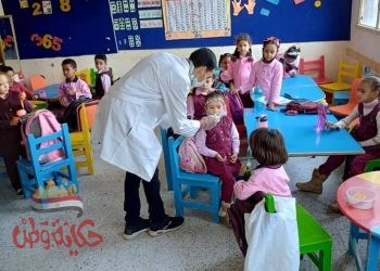 اليوم الأول لحملة تجريع الأطفال للقضاء على الطفيليات المعوية