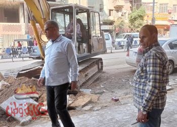 داود يتابع اعمال تطوير شارع السكة الجديدة بطنطا