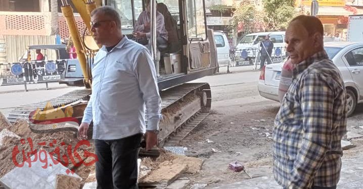 داود يتابع اعمال تطوير شارع السكة الجديدة بطنطا