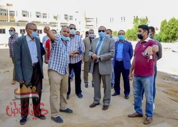 رئيس جامعة بني سويف  يوجه بعمل منحدرات تخدم ذوي الاحتياجات الخاصة