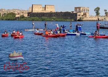 أسوان تشهد ختام فاعليات البطولة الدوليه للتجديف وقوفا على الألواح sup