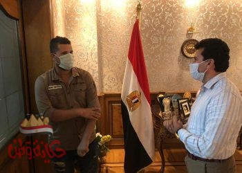 يلتقى اللاعب محمد صبحي لاعب انبي ولاعب منتخب مصر الأوليمبي السابق بوزير  الشباب والرياضة