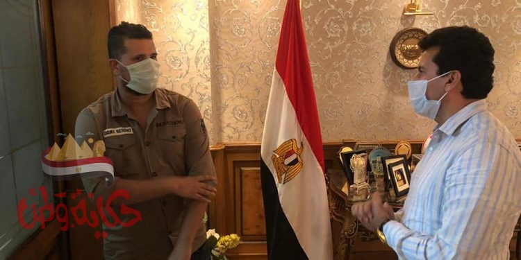 يلتقى اللاعب محمد صبحي لاعب انبي ولاعب منتخب مصر الأوليمبي السابق بوزير  الشباب والرياضة