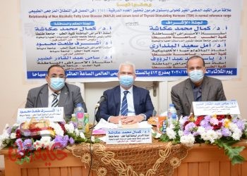 نائب رئيس جامعة طنطا يناقش رسالة ماجستير بقسم الباطنة بطب طنطا