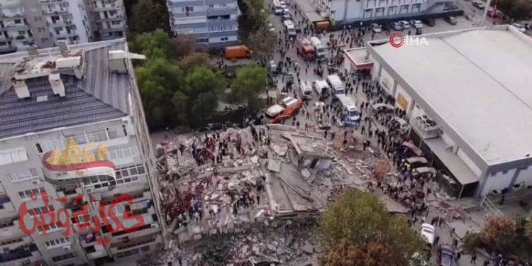 ارتفاع حصيلة القتلى والمصابين في زلزال بحر إيجة وإزمير تعاني بشدة