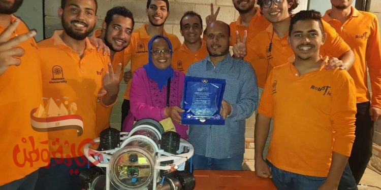 فريق هندسة حلوان يحصل علي جائزة Best Team Spirit في مسابقة دولية للروبوتات